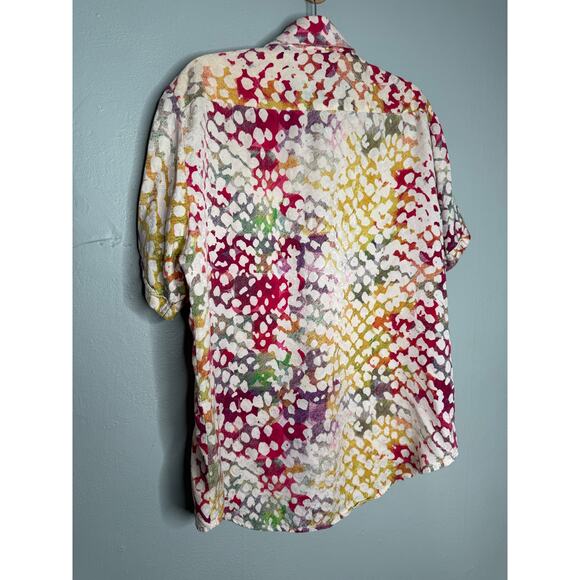 Silk Road by Robert Graham colorful button down top  - Picture 9 of 9